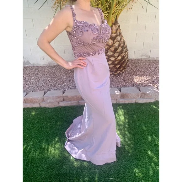 🤩 Beautiful Portia&Scarlett Lilac Formal Dress - Picture 3 of 9